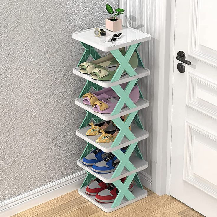 6-Tier Foldable Shoe Rack – Space-Saving Organizer