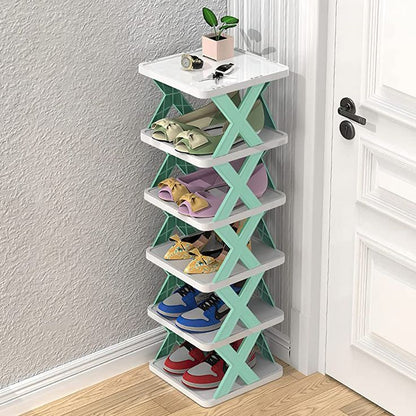 6-Tier Foldable Shoe Rack – Space-Saving Organizer