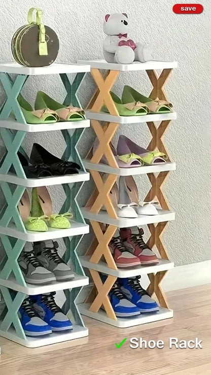 6-Tier Foldable Shoe Rack – Space-Saving Organizer