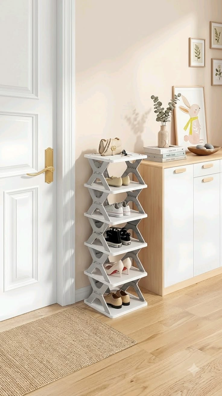 6-Tier Foldable Shoe Rack – Space-Saving Organizer